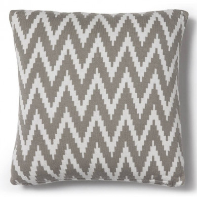 La Forma sierkussen Moclam | grijs/wit zigzag design 100% katoen (45 x 45 cm)