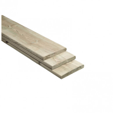 GarPro plank zachthout 1,5 x 14,0 cm 4-zijdig geschaafd (lengtes 180 en 400 cm)