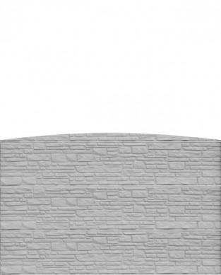 HomingXL zelfbouw schutting beton toog eenzijdig montana steenmotief grijs (199 x 122 cm)