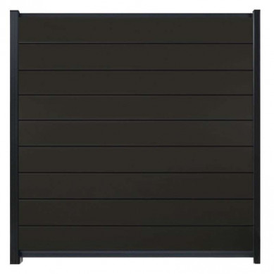 Elephant Zelfbouw schutting composiet Modular antraciet met antraciet alu accessoires (180 x 200 cm)