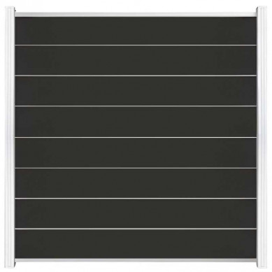 C-Wood Zelfbouw schutting composiet Modular antraciet - wit alu accessoires (180 x 180 cm)