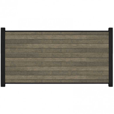 C-Wood Zelfbouw schutting composiet Rhombus Double grijs - antraciet alu accessoires (180 x 90 cm)