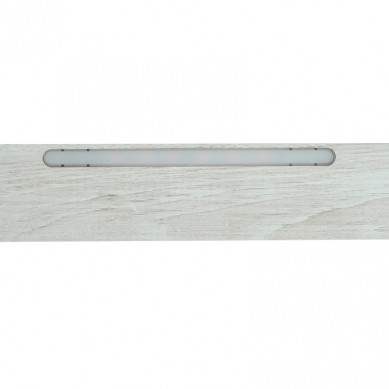 Bo Lundgren Afwerklijst onderkant | Ledstrip helder wit | Kalmar Wit Grenen | 140 x 5,5 cm