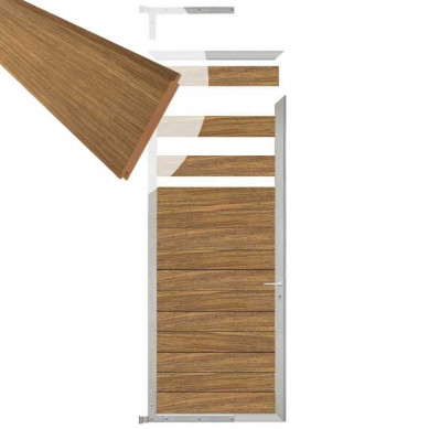C-Wood Tuindeur aluminium blank frame Mix & Match - hardhout Thermo Fraké (90 x 200 cm)