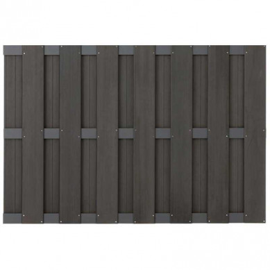 C-Wood Zelfbouw schutting composiet Bari antraciet met antraciet alu accessoires (180 x 123 cm)