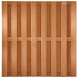 Schutting hardhout bankirai Timber recht 15L rvs (180 x 180 cm) v-groef schermdikte 3,9 cm