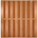 Schutting hardhout keruing Timber recht 15L rvs (180 x 180 cm) v-groef schermdikte 3,9 cm