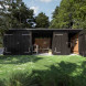 Multi tuinhuis 2 dubbele deur/dicht/open met dakleer 14 m2 onbehandeld 218 x 635 x 220 cm | Type B