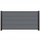Zelfbouw schutting composiet Modular Rock grey antraciet alu accessoires (180 x 97 cm)