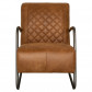 HomingXL Industriële fauteuil Voyager | leer Colorado cognac 03 | 78 cm breed