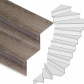 Stepwood Traprenovatie set - 2 kwart draai - 16 treden SPC toplaag Verweerd eiken incl. stootborden