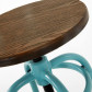 La Forma barkruk Malibu | turquoise staal met houten zitting