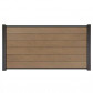 C-Wood Zelfbouw schutting composiet Mix & Match bruinvlam met antraciet alu accessoires (180 x 90 cm)