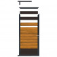 C-Wood Tuindeur aluminium antraciet frame Mix & Match - hardhout Thermo Fraké / alu antraciet (90 x 180 cm)