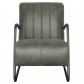HomingXL Industriële fauteuil Juno | leer Colorado grijs 02 | 78 cm breed