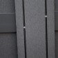 DuoWood Schutting composiet Black Line antraciet met antraciet aluminium liggers (180 x 180 cm)
