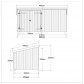 Plus Danmark Multi tuinhuis met dubbele deur/dicht 9,5 m2 onbehandeld incl dakleer/alu strips 218 x 432 x 220 cm