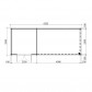 Duxwood Houten blokhut Lofer - Vuren 250 x 250 cm - Luifel 400 cm