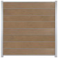 C-Wood Zelfbouw schutting composiet Modular bruin gevlamd - blank alu accessoires (180 x 200 cm)