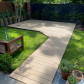 C-Wood vlonderplank composiet 2,1 x 14 cm teak bruin (3 mtr) grove ribbel en vlak