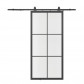 HomingXL HomingXL stalen schuifdeur - Loft - 6 vaks helder glas - 215 x 100 cm