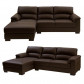 Kuka loungebank Jasmin chaise longue rechts | leer bruin M9805 | 2,50 x 1,70 mtr breed