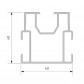 Aslon systems Balk aluminium Basic 4,0 x 4,0 cm (4 mtr)