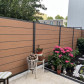 C-Wood Zelfbouw schutting composiet Modular bruin gevlamd - antraciet alu accessoires (180 x 180 cm)