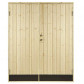 Plus Danmark Dubbele dichte deur incl. kozijn - Rechtsdraaiend - Onbehandeld - 151,2 x 187,8 cm