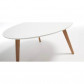 La Forma salontafel Brick | wit afgelakt mdf met poten eikenhout (90 x 90 cm)