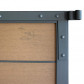 C-Wood C-wood tuindeur composiet modular bruin gevlamd met antraciet aluminium frame compleet (90 x 180 cm)