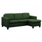 HomingXL loungebank Swing chaise longue rechts | stof Malmo groen 37 | 2,08 x 1,36 mtr breed