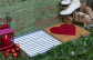 Plus Danmark deurmat rooster verzinkt | Cubic met kokosmat rood hart 40 x 80 x 3,5 cm