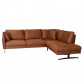 HomingXL Loungebank Faro chaise longue rechts | leer Kentucky cognac 09 | 2,65 x 2,23 mtr breed