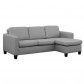 HomingXL loungebank Swing chaise longue rechts | stof Malmo grijs 90 | 2,08 x 1,36 mtr breed