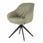 Bo Lundgren Eetkamerstoel - Neil - met draaivoet - lederlook Toronto groen