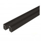 C-Wood Zelfbouw schutting hardhout Mix & Match Thermo Fraké - zwart alu accessoires (180 x 90 cm)