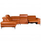 Kuka hoekbank Lupine chaise longue links | leer oranje M5659 | 2,25 x 2,90 mtr breed