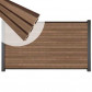 C-Wood Zelfbouw schutting composiet Rhombus Triple bruin gevlamd - antraciet alu accessoires (180 x 90 cm)