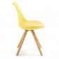 La Forma stoel Lars | gele kuipstoel met houten poten