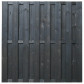 HomingXL schutting vuren recht zwart (180 x 180 cm) schermdikte 3,9 cm