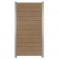 C-Wood Zelfbouw schutting composiet Mix & Match bruinvlam met blank alu accessoires (90 x 180 cm)