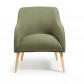 La Forma stoel Lobby | olijfgroen Varese stof met houten poten
