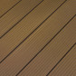 C-Wood vlonderplank composiet 2,1 x 14 cm teak bruin grove ribbel en vlak