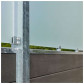 Plus Danmark Schutting composiet & mat glas in stalen frame | Futura recht antraciet (90 x 180 cm)