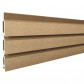 C-Wood Zelfbouw schutting composiet Triple Rhombus teak met zwart alu accessoires (180 x 90 cm)