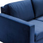 HomingXL Loungebank Swing chaise longue rechts | velours Brunei blauw 32 | 2,08 x 1,36 mtr breed