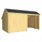 Plus Danmark Tuin shelter dicht / open onbehandeld incl dakleer/alu stips 248 x 432 x 250 cm