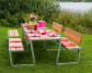 Plus Danmark picknickset lariks geolied | Zigma 2 rugleuningen 190 x 176 x 73 cm