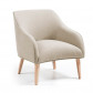 La Forma stoel Lobby | beige Varese stof met houten poten